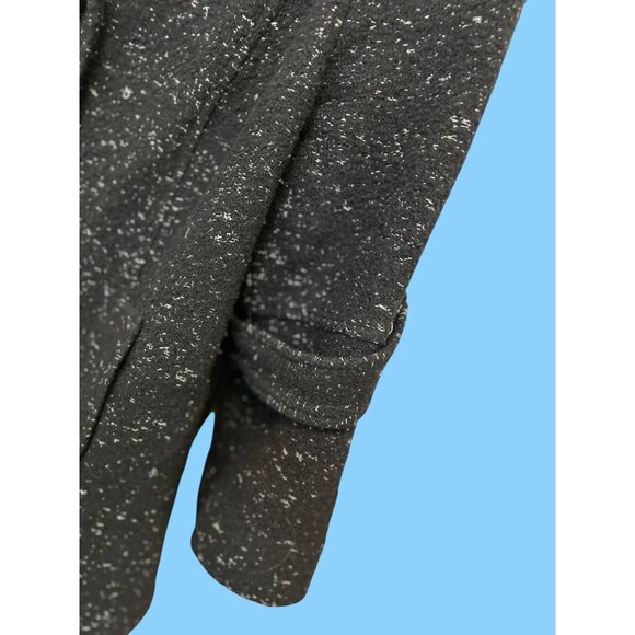 Lafayette 148 Black Wool Blend Button-Down Coat With Rolled Sleeves Size 8 - Picture 12 of 14